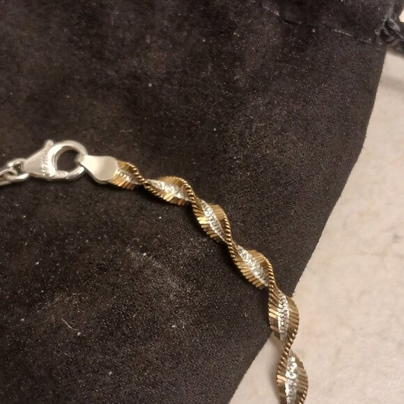 Sterling Silver Debut Twisted Herringbone Bracelet - Picture 3 of 5